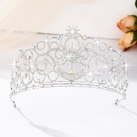 Crystal Crowns for Women Rhinestone Tiara Bridal Wedding Prom Birthday Party main image 8